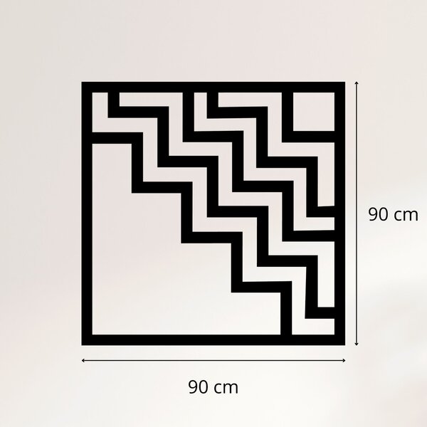 Geometrická nástěnná dekorace čtverec | SUQARE: HDF - Javor 30 cm 4516-97788 HDF0397-A