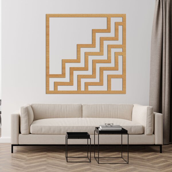 Geometrická nástěnná dekorace čtverec | SUQARE: HDF - Javor 30 cm 4516-97788 HDF0397-A