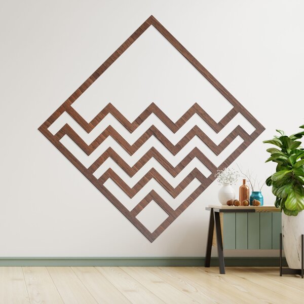Geometrická nástěnná dekorace čtverec | SUQARE: HDF - Javor 30 cm 4516-97788 HDF0397-A