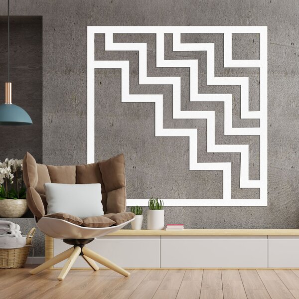 Geometrická nástěnná dekorace čtverec | SUQARE: HDF - Javor 30 cm 4516-97788 HDF0397-A