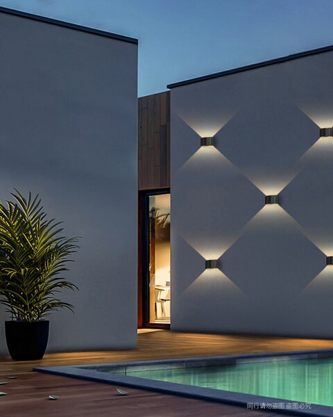 Venkovní solární nástěnné LED osvětlení IMMAX WALL-3 se světelným čidlem, 2W