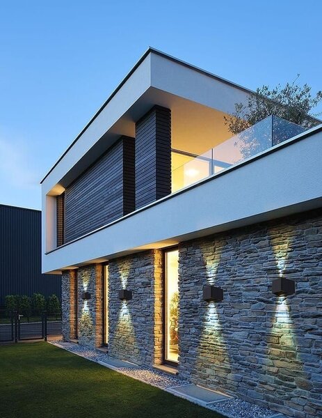 Venkovní solární nástěnné LED osvětlení IMMAX WALL-3 se světelným čidlem, 2W