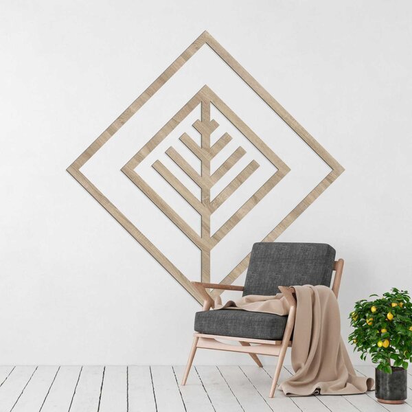SENTOP | Geometrická dřevěná dekorace na zeď - Moderní design | SENTOP HDF0397-B