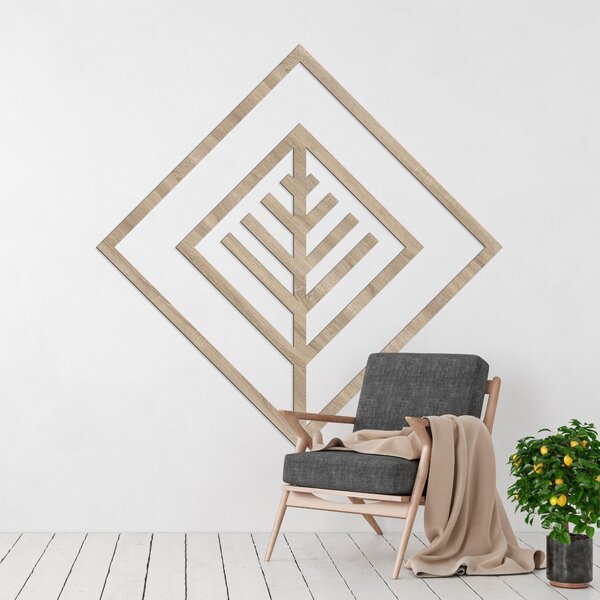 SENTOP | Geometrická dřevěná dekorace na zeď - Moderní design | SENTOP HDF0397-B
