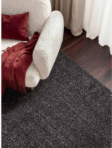 Tmavě šedý ručně tkaný koberec z materiálu bouclé 120x170 cm Notting Hill Portobello – Ted Baker