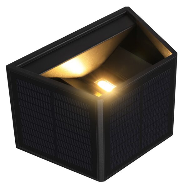 Venkovní solární nástěnné LED osvětlení IMMAX WALL-3 se světelným čidlem, 2W