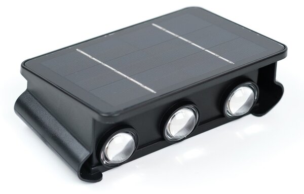 Venkovní solární nástěnné LED osvětlení IMMAX WALL-5 se světelným čidlem, 2W