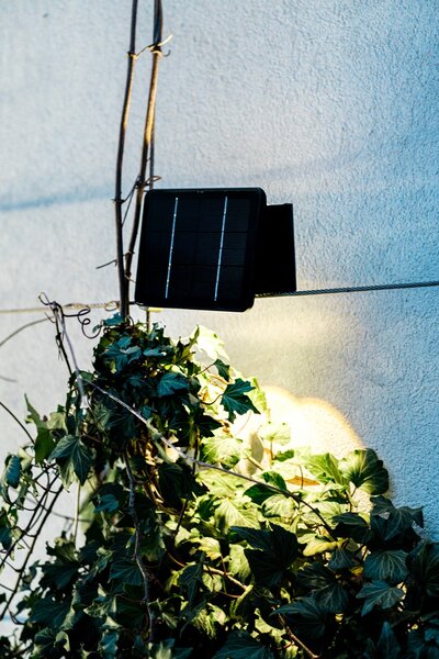 Venkovní solární nástěnné LED osvětlení IMMAX WALL-5 se světelným čidlem, 2W