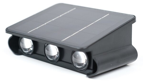 Venkovní solární nástěnné LED osvětlení IMMAX WALL-5 se světelným čidlem, 2W