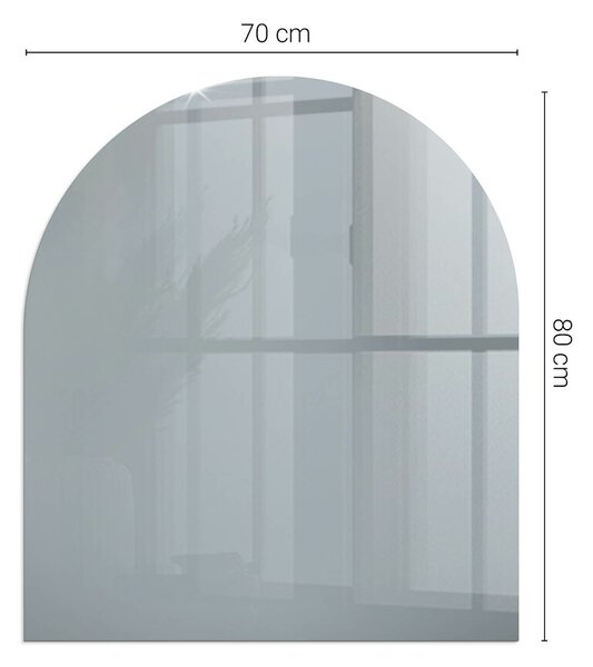 Půloválné sklo před krb Barva šedá ppkpon-cc9ba4ab