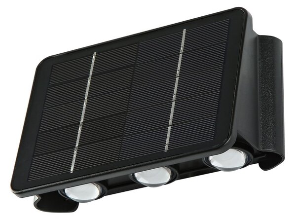 Venkovní solární nástěnné LED osvětlení IMMAX WALL-5 se světelným čidlem, 2W