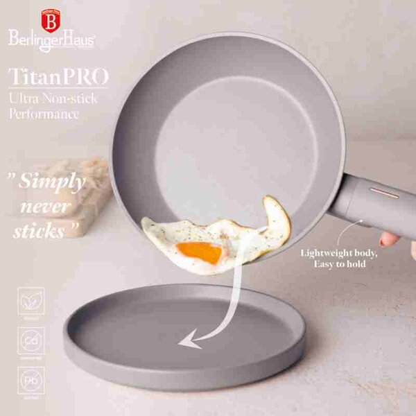 Sada pánví s titanovým povrchem 3 ks Taupe Collection steak