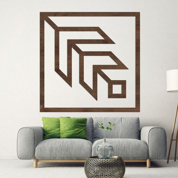 SENTOP | Geometrická dekorace na zeď čtvercová | SENTOP HDF0397-C