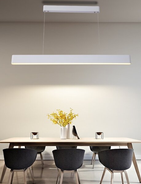 Immax NEO MILANO Smart závěsné lineární svítidlo 120cm, CCT 40W/RGB 18W, bílé Zigbee 3.0