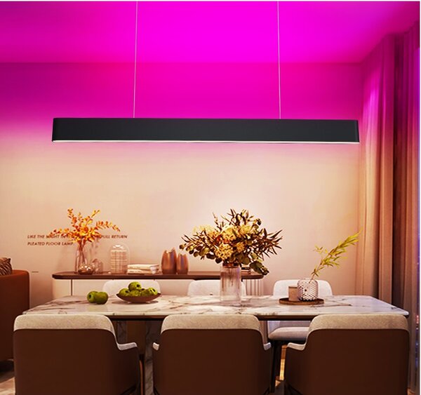 Immax NEO MILANO Smart závěsné lineární svítidlo 120cm, CCT 40W/RGB 18W, bílé Zigbee 3.0