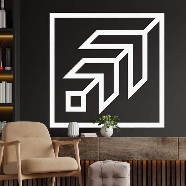SENTOP | Geometrická dekorace na zeď čtvercová | SENTOP HDF0397-C
