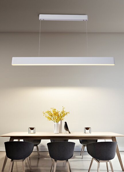 Immax NEO MILANO Smart závěsné lineární svítidlo 120cm, CCT 40W/RGB 18W, bílé Zigbee 3.0