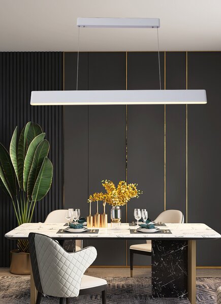Immax NEO MILANO Smart závěsné lineární svítidlo 120cm, CCT 40W/RGB 18W, bílé Zigbee 3.0