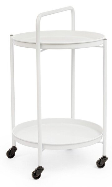 Ocelový servírovací stolek na kolečkách ø 44,5 cm Austin – Yes Everyday