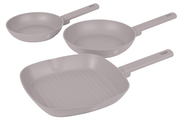 Sada pánví s titanovým povrchem 3 ks Taupe Collection steak