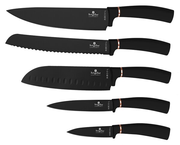 Sada nožů s magnetickým držákem 6 ks Black Rose Collection