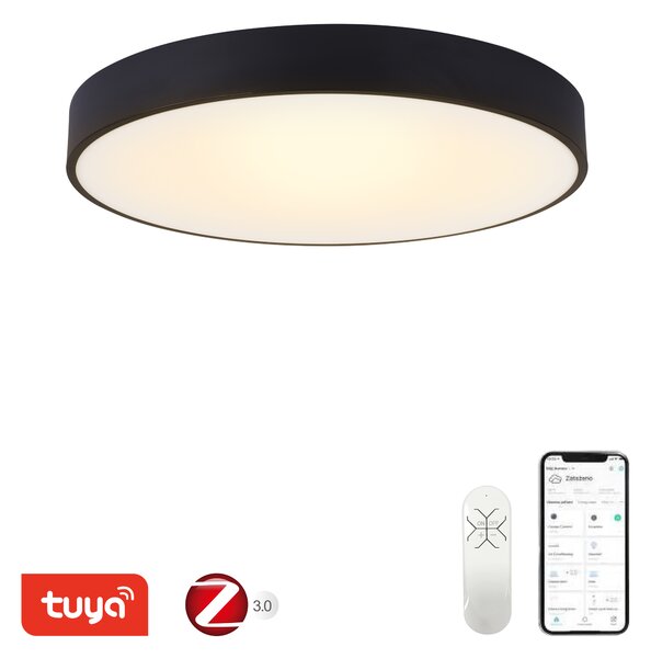 Immax NEO RONDATE SLIM Smart stropní svítidlo 80 x 7cm 65W černé Zigbee 3.0