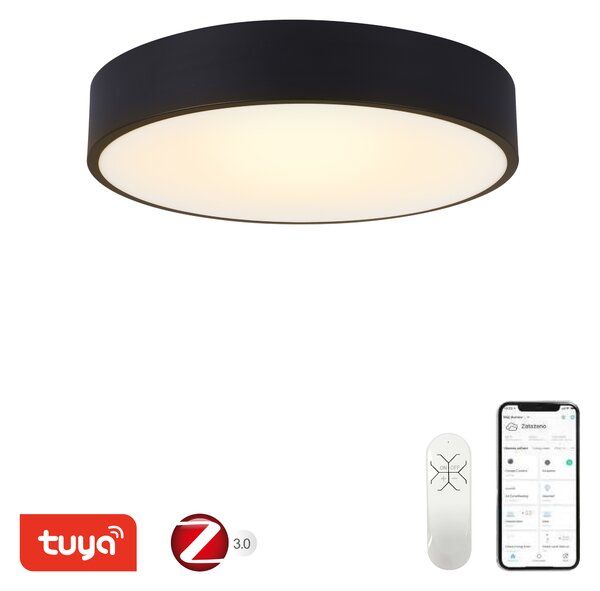 Immax NEO RONDATE SLIM Smart stropní svítidlo 40 x 7cm 28W černé Zigbee 3.0