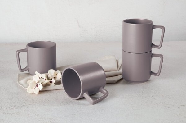 Sada hrnků 4 ks 300 ml Taupe Collection