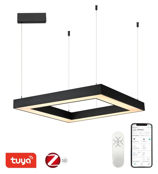 Immax NEO CANTO SLIM Smart závěsné svítidlo 80x80x7cm 60W černé Zigbee 3.0