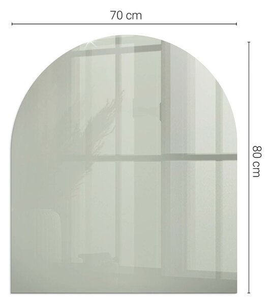 Půloválné sklo před krb Barva Šedozelená ppkpon-ccc0c2b4