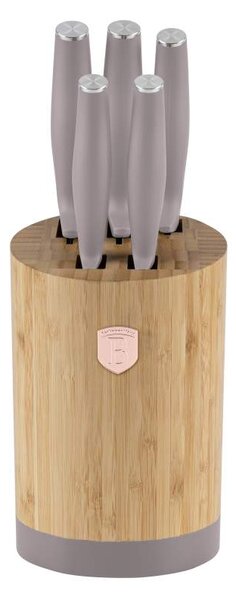 Sada nožů se stojanem BAMBOO 6 ks Taupe Collection