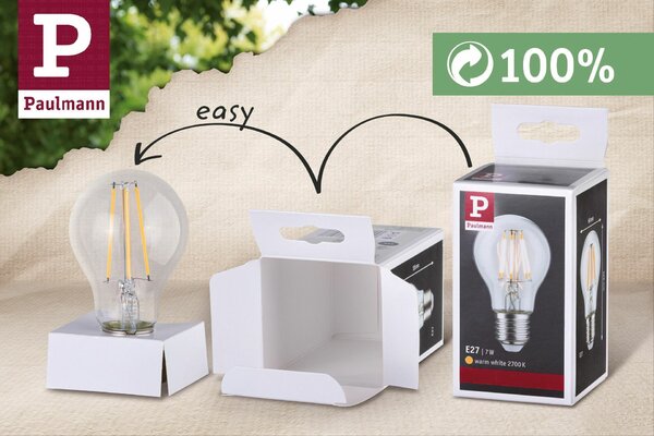PAULMANN Eco-Line Filament 230V LED žárovka E27 7,2W 3000K mat