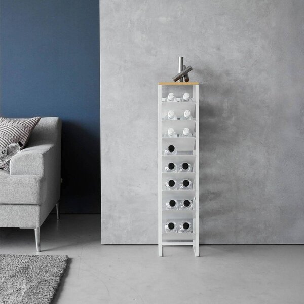Bílý kovový regál na víno počet lahví 16 20x88,5x19 cm Tower – YAMAZAKI
