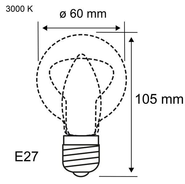 PAULMANN Eco-Line Filament 230V LED žárovka E27 4,3W 3000K stmívatelné mat