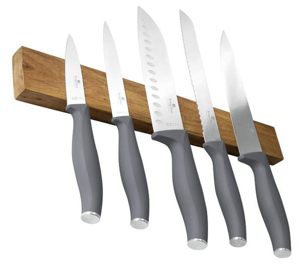 Sada nožů s magnetickým držákem z akátového dřeva 6 ks Aspen Collection