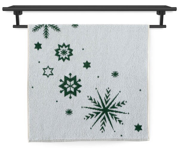 Ručník Veba ZARA Kouzlo zimy bílozelená Velikost: 75x150 cm
