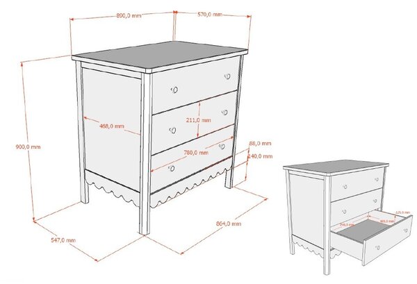 Béžová dětská komoda s přebalovacím pultem 89x90x55 cm Swingo – Vipack