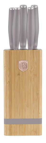 Sada nožů se stojanem BAMBOO 6 ks Taupe Collection
