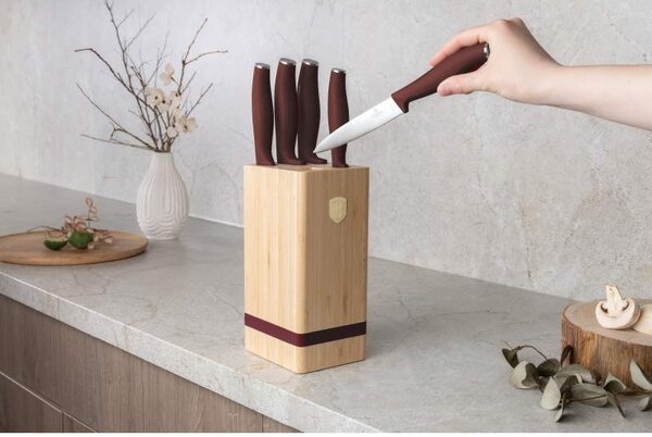 Sada nožů se stojanem BAMBOO 6 ks Leonardo Collection