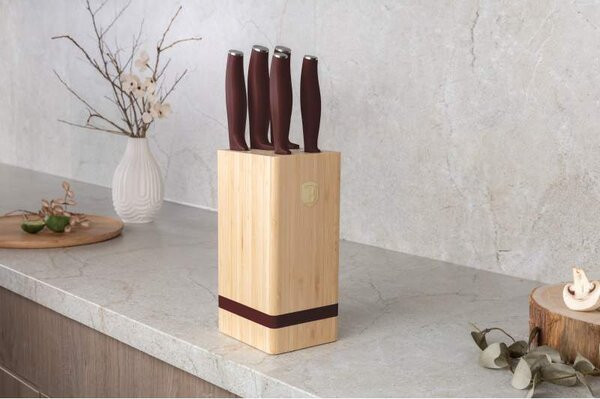 Sada nožů se stojanem BAMBOO 6 ks Leonardo Collection
