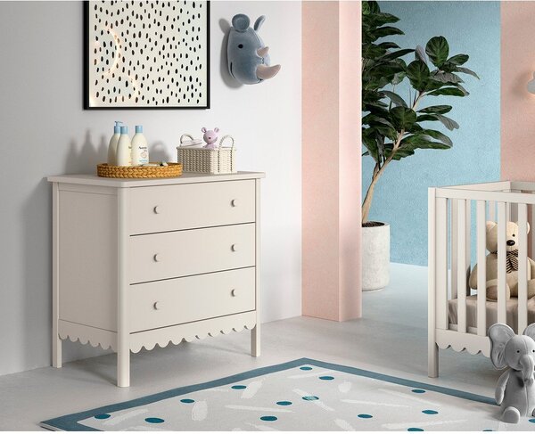 Béžová dětská komoda s přebalovacím pultem 89x90x55 cm Swingo – Vipack