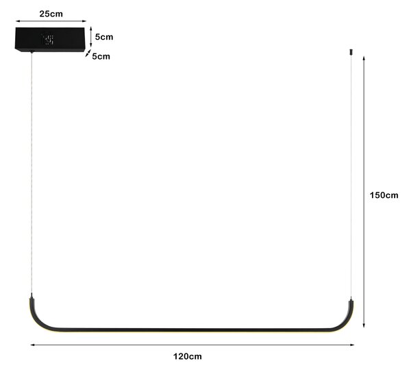 Immax NEO PATTINI Smart závěsné svítidlo 120cm 26W 1820lm zlaté Zigbee 3.0