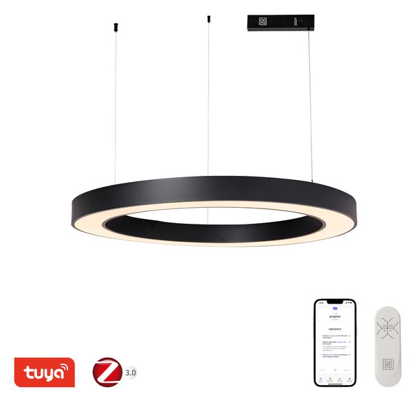 Immax NEO PASTEL SLIM Smart závěsné svítidlo 95 x 7cm 68W černé Zigbee 3.0