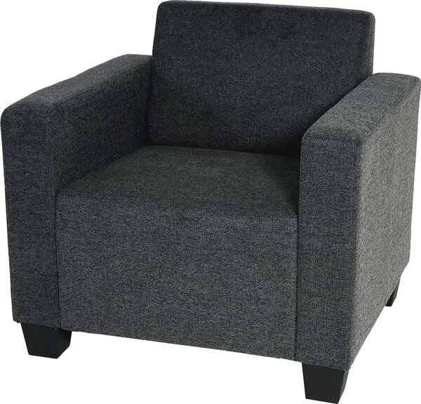 Křeslo lounge chair Lyon, látka/textil antracitov edá