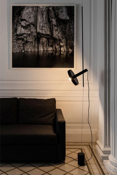 WHIZZ závěsné svítidlo/stojací lampa, černá/zlatá - FARO