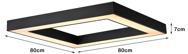 Immax NEO CANTO SLIM Smart stropní svítidlo 80x80cm 60W černé Zigbee 3.0