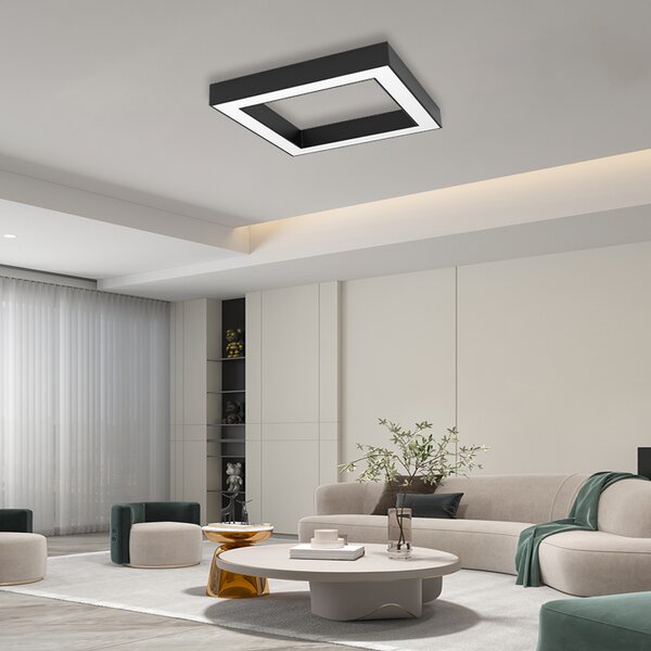 Immax NEO CANTO SLIM Smart stropní svítidlo 80x80cm 60W černé Zigbee 3.0