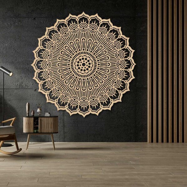 Dřevěná mandala na zeď | PERKO: HDF - Javor 30 cm 4532-100282 HDF0506