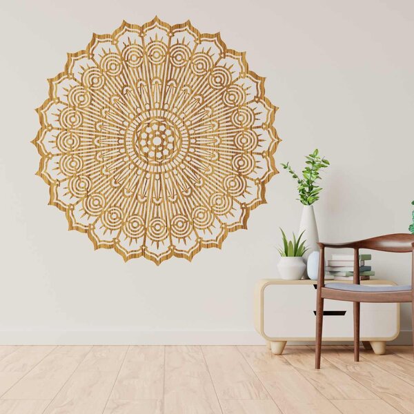 Dřevěná mandala na zeď | PERKO: HDF - Javor 30 cm 4532-100282 HDF0506