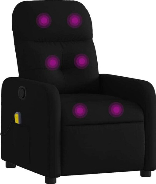 Masání polohovací křeslo erné textil